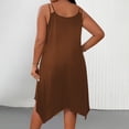 thumbnail image 4 of Ounisa Robe Camisole Midi Fluide Sans Manches à Encolure Dégagée et Ourlet Asymétrique pour Femme Grande Taille, 4 of 8