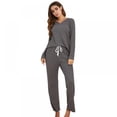 thumbnail image 1 of Ladies Casual Long-sleeved Plus Size Pajamas Suit Home Service, 1 of 7