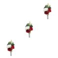 thumbnail image 4 of mmirethe 5pcs/set Tenue Réutilisable de Corsage de Poignet pour Tout Événement Spécial Boutonnière de Bal Inodore Rouge Artificiel 3Set, 4 of 6