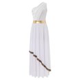 thumbnail image 3 of Aislor Robe de Danse de Louange pour Femmes Sans Manches Maxi Robe Superposition en Mousseline Costume de Culte d'Église Tunique Adulte Blanc TG, 3 of 7