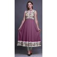 thumbnail image 2 of Bimba Kurtis Indiennes Florales Magenta Foncé pour Femmes, Anarkali Prête à Porter Unie, Robe Imprimée Kurti Indienne Petite, 2 of 6