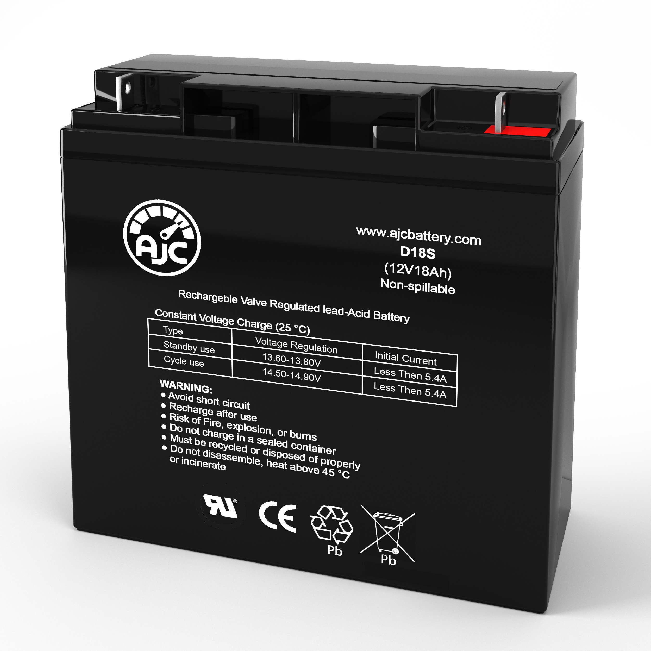 Jump N Carry JNC660 12V 18Ah Jump Starter Battery - This Is an AJC Brand Replacement