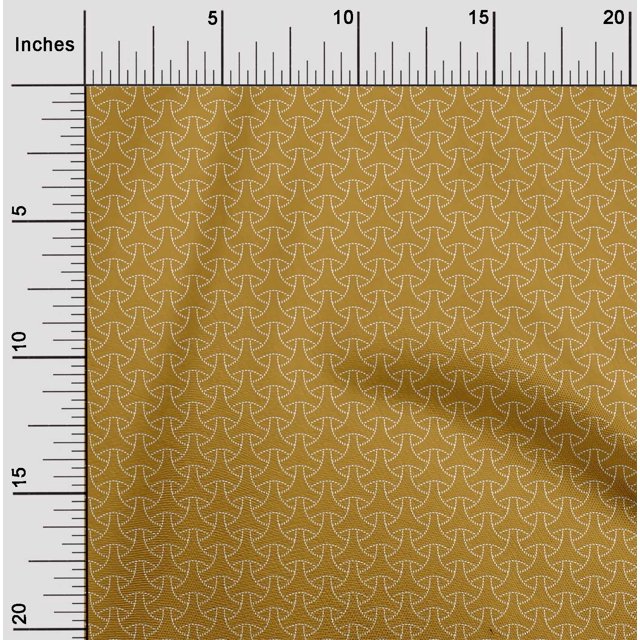 oneOone Georgette Viscose Fabric Shapes Geometric Sashiko Print Fabric by Yard 42 Inch Wide
