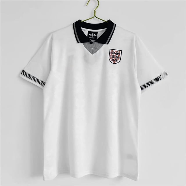 90 Saison Angleterre Domicile Été Classique Commémoratif Maillot de Football d'Équipe - S