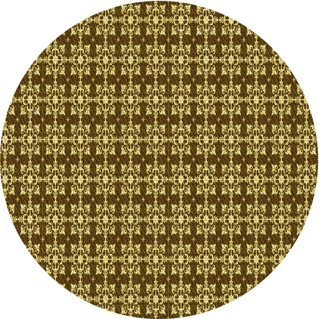 Ahgly Company Tapis d'Intérieur Lavables en Machine, Ronds Transitionnels, Bruns, 5' Ronds