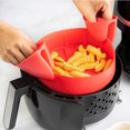thumbnail image 3 of Friteuse à Air Chaud Pot en Silicone Résistant à la Chaleur Cuisine Grill Panier de Cuisson Réutilisable Épaissi Poulet Frit Outil de Remplacement 16cm Gris, 3 of 9