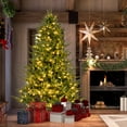 thumbnail image 2 of Patiojoy 7FT Artificial Christmas Tree Pre-lit Xmas Tree with 380 Warm White LED Lights 8 Lighting Modes 1130 PE & PVC Branch Tips, 2 of 10