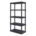 thumbnail image 1 of IRIS Plastic Rack Shelf with 5 Large Shelves, Black, 1 of 4