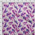 thumbnail image 4 of oneOone Polyester Lycra Purple Fabric Florals Craft Projects Decor Fabric Printed By The Yard 56 Inch Wide, 4 of 4