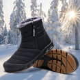 thumbnail image 4 of LSLJS Men Shoes Solid Color Winter Keep Warm Woolen Casual Zipper Short Boots, Men's Snow Boots, 4 of 9