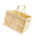 thumbnail image 4 of S SERENABLE Storage Crate Foldable Basket Milk Crate for Camping Spring Outing Household Yellow, 4 of 9