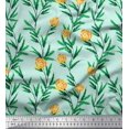thumbnail image 1 of Soimoi Cotton Cambric Fabric Leaves & Rose Floral Decor Fabric Printed Yard 56 Inch Wide, 1 of 3