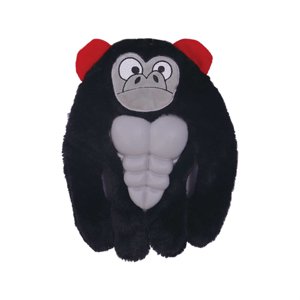 Jouets indestructibles pour chiens de taille dure pour les échevins lourds Jouets interactifs pour chiens avec des muscles en caoutchouc Jouets pour chiens pour chiens aggressifs Jouets de chien pour petites races moyennes grandes, 19x26 cm, noir