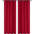 thumbnail image 1 of Safdie & Co. Curtain 2PK 84L Silk Look Red, 1 of 2