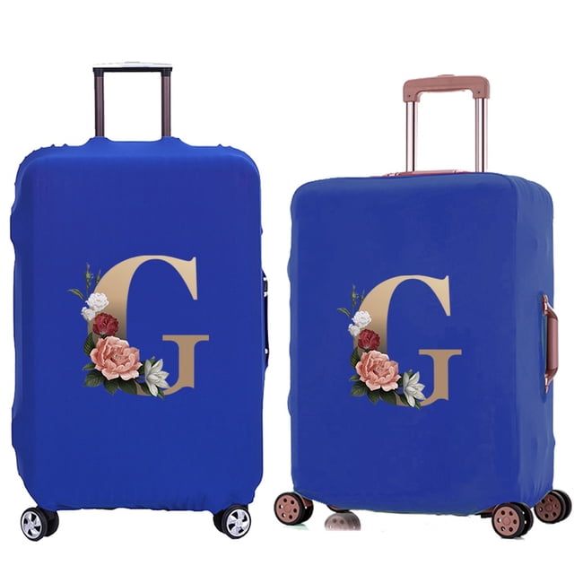 Luggage Cover Travel Suitcase Protective Cover for Trunk Case 18 '' -28 '' Foldable Elastic Suitcase Cover Gold Pattern 8gold G M