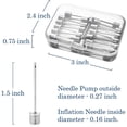 thumbnail image 2 of Ball Pump Needles for Sports Balls - Basketball Inflator Needle for Ball - Air Pump Needle for Soccer Rugby Football Volleyball Balls - Ball Pump Inflation Needle Pack of 30 Adapter with Storage Box, 2 of 6