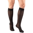 thumbnail image 1 of Truform Sheer Knee High Stockings, Diamond Pattern: 15 - 20 mmHg, Black, Large, 1 of 7