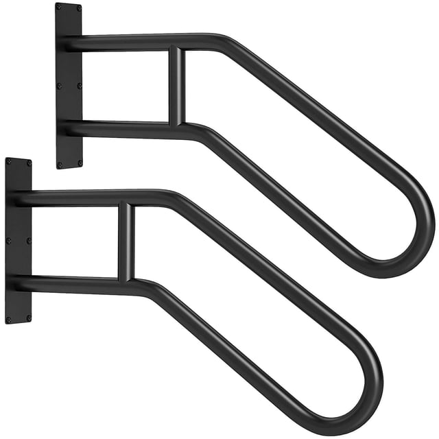 Costway 2 PCS Heavy-duty Handrail Non-slip Wall Mount Stair Hand Railing Grab Bar