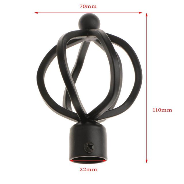 Support de Tringle à Rideau 22mm Accessoires Support de Tringle à Rideau Type 4 - Noir