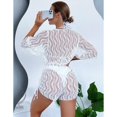 thumbnail image 4 of FhsagQ Womens Swimsuit Sets Plus Size Robe Women Bikini Cute Sport Push up Swimsuit Mesh Drawstring Swimsuit 3 Piece Swimsuit Womens Swimsuit Sets White White S, 4 of 8