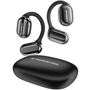 Monster Open Ear Headphones, Bluetooth 5.3 Wireless Headphones with Earhooks, Immersive Stereo Sound by Dual Large Driver, Clear Talk, 30H Playtime,Waterproof Sport Earbuds for Running