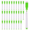 thumbnail image 1 of Unique Bargains Marqueurs Effaçables à Sec avec Capuchon Effaceur, Pointe Fine, Vert, 30 Unités, Lot de 30, 1 of 6