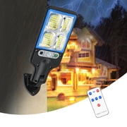 Wzzjkit Solar Lights Outdoor Motion Sensor Solar Powered Lights IP65 3 Modes with Remote Control Solar Lights for Fence Yard Garden Patio Outdoor Solar Lights for Yard