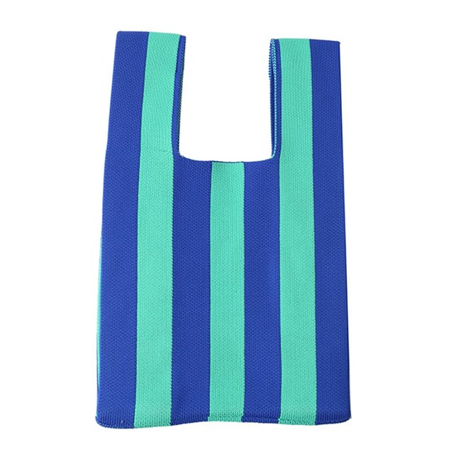 Sacs à Rayures pour Femme à Poignée Supérieure, Tricot Mode, Fourre-Tout Poignet Portable pour le Travail (Style 7)