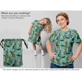 thumbnail image 5 of oneOone Georgette Viscose Turquoise Blue Fabric Tropical Sewing Material Print Fabric By The Yard 42 Inch Wide, 5 of 5
