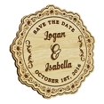 thumbnail image 2 of Custom Engraved Wood Magnet 40 Rustic Wedding Save The Date Wooden Magnet Personalized Gift, 2 of 2