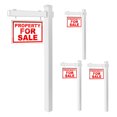 thumbnail image 1 of Gymax 4 PCS 6' UPVC Immobilier Signe Poste Maison Ouverte Cour Maison à Vendre Blanc W / Stake, 1 of 9