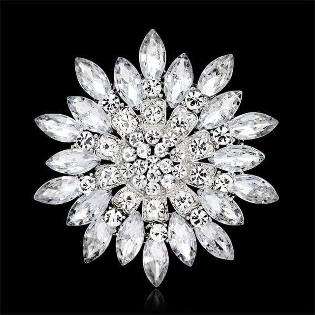Elegant Floral Brooch Set for Women's Dresses Handheld Corsage Flower Accessory