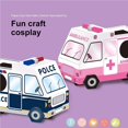 thumbnail image 4 of Car Shaped Wearable Cardboard Box DIY Kit Kindergarten Boys Girls Interesting Traffic Carton Assembly Toy Gift Type 2, 4 of 8