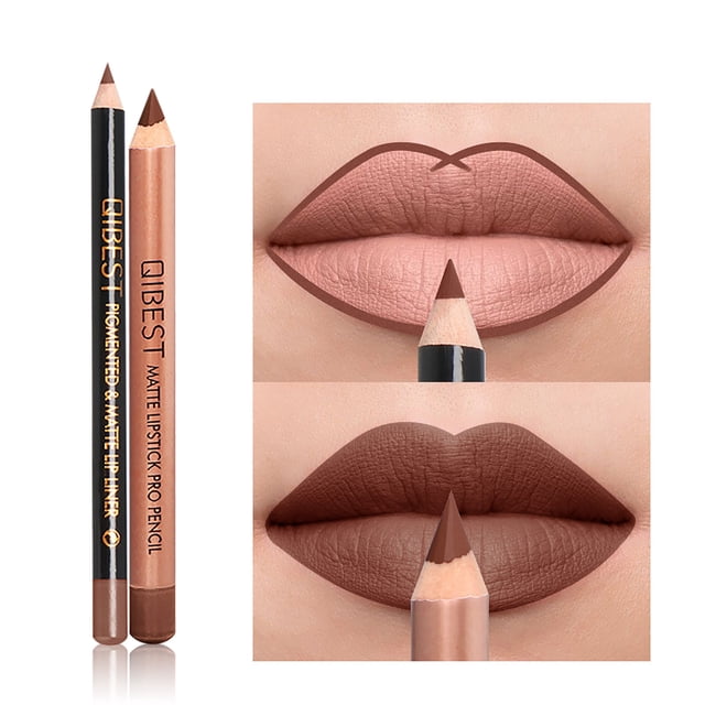 Lipstick Pen + Lip Liner Set Matte Waterproof Lipstick Lip Liner Lip Pencil, Color Lipstick