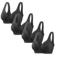 thumbnail image 1 of Timegard 4pc Bras for Women Front Closure Button High Support Ruched Breathable Comfort Everyday Bras, 1 of 4