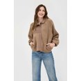 thumbnail image 1 of Blu Pepper Women's Mocha Snap Button Faux Fur Fleece Jacket, 1 of 5