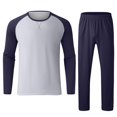 thumbnail image 4 of GDREDA Men's Home Clothes Mens Soft Home Solid Color Shirt Pants Pajama Set Home Service Two Piece Set Men's Pajama & Loungewear Navy,S, 4 of 4