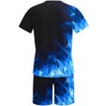 thumbnail image 4 of Hommes Imprimé Manches Courtes Décontracté Plage Manches Courtes Col Rond Blouses & Ensembles, 4 of 5