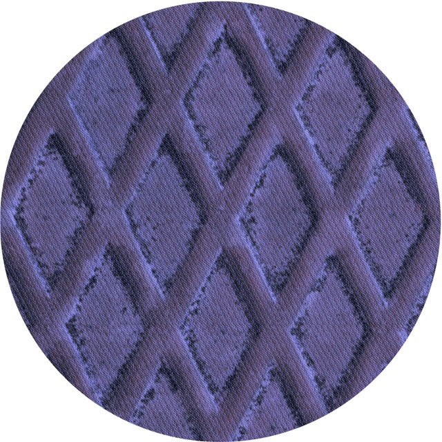 Ahgly Company Tapis d'Intérieur Lavable à la Machine, Carré, Transitionnel, Bleu, Tapis de Zone, 3 Pieds Carré