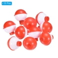 thumbnail image 3 of Unique Bargains 1 Inch Fishing Bobbers, Plastic Push Button Round Fishing Float, Red and White 10 Pack, 3 of 7
