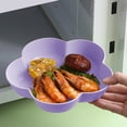 thumbnail image 1 of Assiettes en Paille de Blé - Plats Réutilisables pour Dessert, Salade et Collations, Compatibles Micro-Ondes et Lave-Vaisselle, Assiettes de Service de Forme Florale, Violet, JKODE, 1 of 9