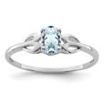 thumbnail image 1 of Bague en Argent Sterling 925 Rhodié Aigue-Marine, 1 of 2