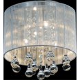thumbnail image 1 of 4 Light Drum Shade Flush Mount with Chrome finish, 1 of 2