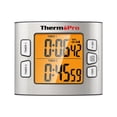thumbnail image 2 of ThermoPro TM02W Digital Kitchen Timer with Dual Countdown Stop Watches Timer/Magnetic Timer Clock with Adjustable Loud Alarm and Backlight LCD Big Digits/ 24 Hour Digital Timer for Kids Teachers, 2 of 7