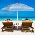 thumbnail image 3 of Costway Parasol de Plage Portable de 7,2 Pi avec Ancre de Sable Inclinable et Porte-Gobelet, avec Sac de Transport, 3 of 10