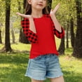 thumbnail image 4 of SERTG T-Shirt de Mode pour Tout-Petits et Enfants, Col Rond, Manches 3/4, Imprimé, Blouse T-Shirts pour l'Été et le Printemps, 4-15 Ans (Rouge#1, 5 Ans), 4 of 7