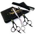 thumbnail image 1 of ProMax Professionnel 5 Pcs Ensemble de Cisailles de Barbier en Titane Noir 11-4625, 1 of 1
