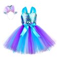 thumbnail image 1 of MIASHUI Robe de Demoiselle d'Honneur Sans Manches à Bretelles, Ensemble de Robes de Princesse Sirène avec Bandeau, Bleu Pâle, 5-6 Ans, 1 of 8