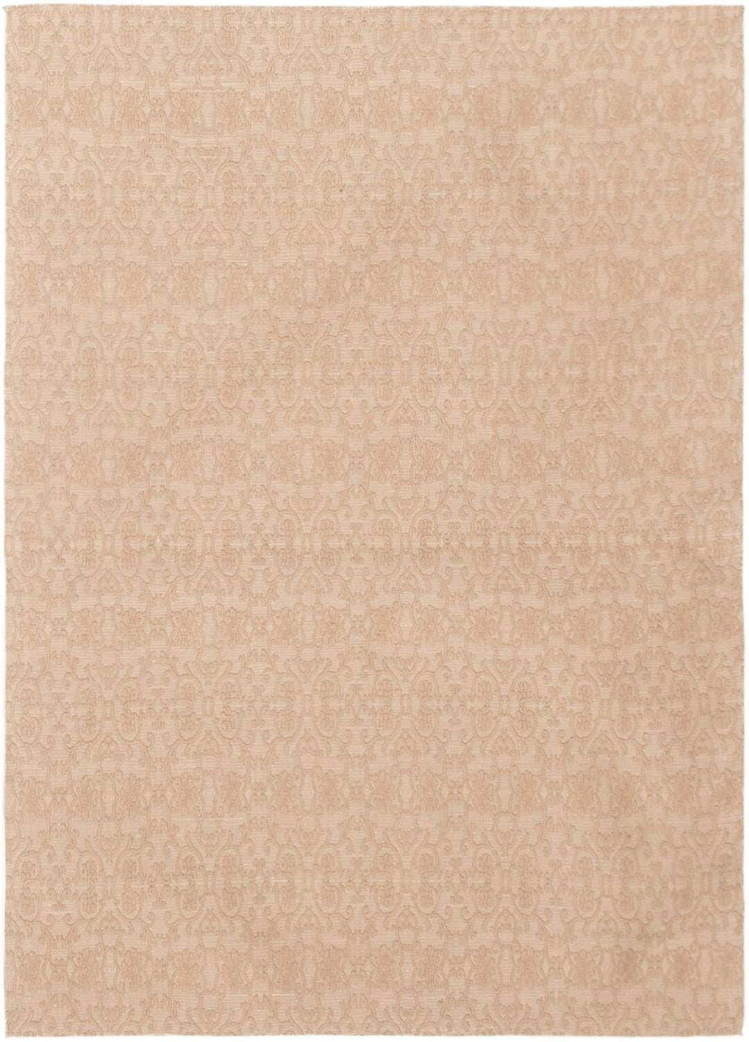 ECARPETGALLERY 4'9" x 6'8" Transitional Collage Handmade Area Rug for Living Room, Dining Room and Bedroom in Brown