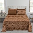 thumbnail image 1 of Lux Decor Collection 1800 Thread Count Egyptian Quality Super Soft Wrinkle Free 6 Piece Sheet Set (Full, Brown), 1 of 5